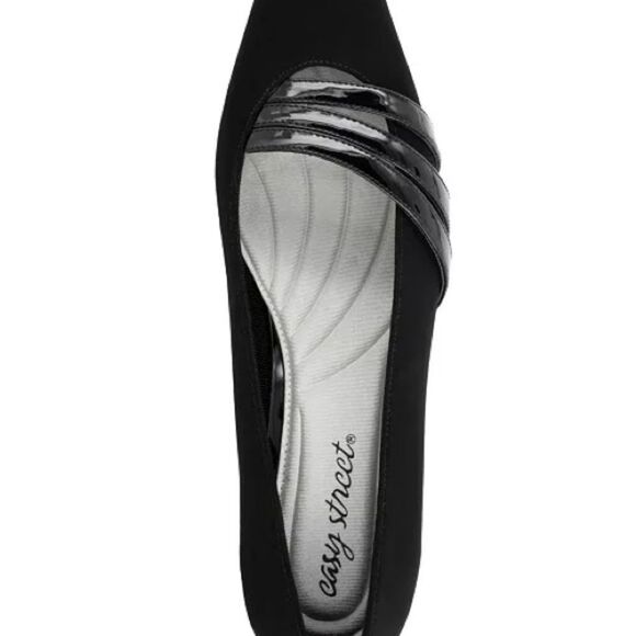 Easy Street Black Low Heel square toe pumps - Picture 3 of 5